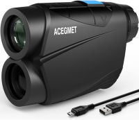 ACEGMET Golf Rangefinder, USB Charging Range Finder Golfing, 650 Yards Golf Range Finder, Flag Lock and Pulse Vibration Laser Rangefinders, Fast Focus and Continuous Scan Golf Rangefinder with Slope Black