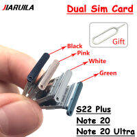 2Pcs ใหม่ Dual SIM ถาดใส่การ์ด SD สำหรับ Samsung Galaxy หมายเหตุ 20 Ultra / S22 PLUS ซิมชิปช่องใส่อะแดปเตอร์ลิ้นชัก-Shumue