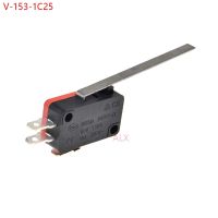 ⊕ 5PCS V-153-1C25 push button tact switch Momentary Micro Limit switches Microswitch Travel switch Long Straight Hinge Lever Type