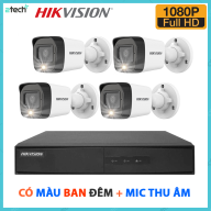 Bộ Camera Quan Sát Hikvision 2.0MP 1080P Quay Ban Đêm Có Màu Tích Hợp Mic thumbnail