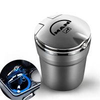 ♠✹☍ Portable car ashtray cigar ashtray for cup holder LED Light ashtray accessories for MAN TGX TGM TGATGS TGE Auto Accessories