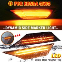 For Honda Civic 10th generation 2016 2017 2018 2019 2020 Amber LED Smoked Lens Side Marker Turn Signal Light Position Lamp