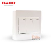 ( ของแท้ 100% ) สวิตช์ 3ช่อง HACO M3N-S31 แบบลอย