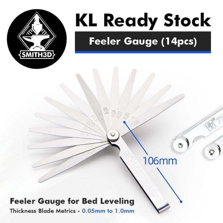 Feeler Gauge Stainless Steel for Bed Leveling 0.051.00mm Easy Bed