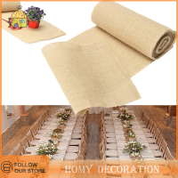 Shao 30X275Cm Burlap ผ้าปูโต๊ะผ้าของตกแต่งงานแต่งงานธรรมชาติผ้าลินินปอกระเจา DIY Sisal เก้าอี้ Sashes Decor Rustic อุปกรณ์จัดงานปาร์ตี้ภายในบ้าน