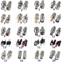 JXRF Connector 1PCS BNC Male Female to PL259 SO239 UHF SMA TNC N F Type Male Femal Dual 4mm Banana binding post Adapter Test kitWires Leads Adapters