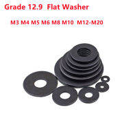 5102050100pcs M2 M2.5 M3 M4 M5 M6 M8 M10 M12 M14 M16 M18 M20 Grade 12.9 Carbon Steel Black Flat Washer DIN125 Plain Gasket