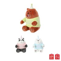 MINISO ตุ๊กตา ตุ๊กตาสวมหมวกวันเกิด ลาย We Bare Bears