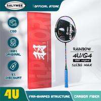 SALYWEE XC 4U 82G สูงสุด32Lbs กรอบมีสีสันสายรัดน้ำหนักเบามากแร็กเกตแบดมินตันไฟเบอร์คาร์บอน100% เต็มรูปแบบแถมสายเบามากฟรีไม้แร็กเก็ตมีการปั้นรอง