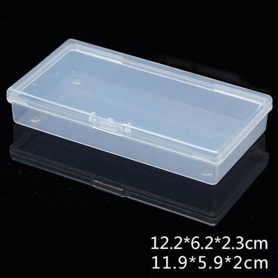 1pc Small Plastic Box Rectangular Transparent 12.2x6.2x2.3cm Pp Storage Collections Container Box Case Sundries Plastic Box