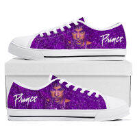 Príncipe Rogers Nelson Roxo Chuva Baixo Superior De Alta Qualidade Tênis Masculino Mulher Adolescente Tênis Lona Casual Sapatos Casal Sapato Personalizado