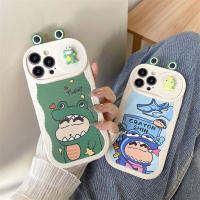 การ์ตูนน่ารักแฟชั่นลายจระเข้สีเขียวสีน้ำเงินสำหรับ IPhone 15 14 13 11 Pro Max เพื่อเคสโทรศัพท์เป็นคู่ที่สร้างสรรค์