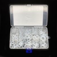 225PCS VMQ White O Ring Gasket Silicone Food Grade O-Rings Silicon Ring High Temperature Gasket Kit Set Box Ring Gas Stove Parts Accessories