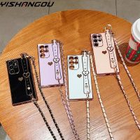 Crossbody เคสสายโซ่สำหรับ S23 S22 S21บวก S20 A13 A54 A52 A53 A23เคสมือถือสายรัดข้อมือ A33