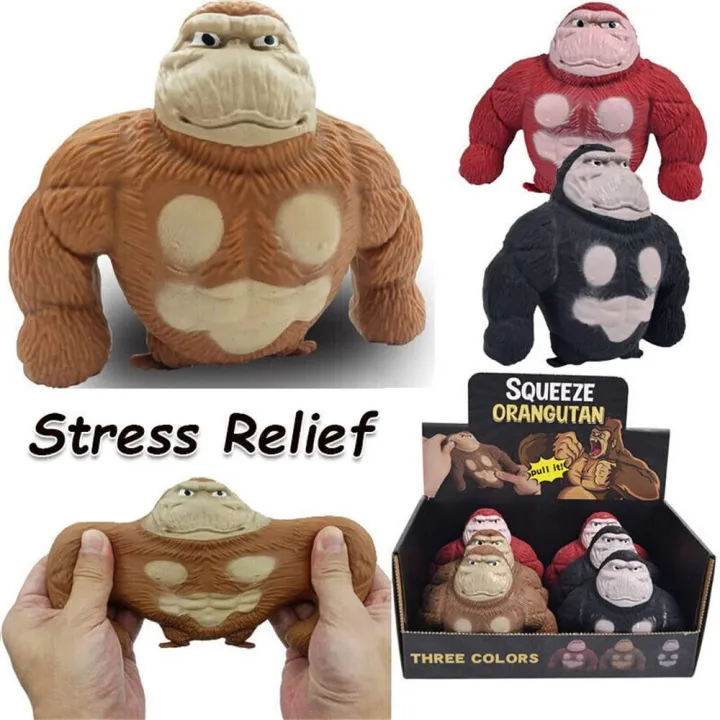 TIPLOA Gift Stretch Gorilla Ape Elastic Relieve Stress Squeeze Toy