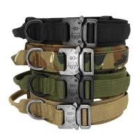 [HOT!] Military Tactical Dog Collar Camouflage Medium Large Dog Collars For Walking Training Duarable Dog Collar for German Shepard