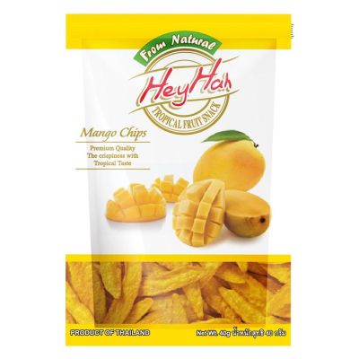 Heyhah มะมาวงกรอบ เฮฮา Mango chips ผลไม้แห้งไม่ผสมน้ำตาล (40g)