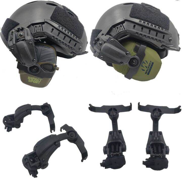 Tactical Headset Bracket Mount ARC Helmet Rail Adapter For Walker's