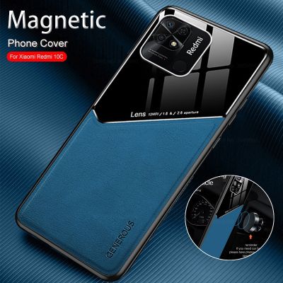 redmy 10c case hard plexiglass leather texture phone covers for 10C 10 c redmi10c 6.71 inches silicone frame coques