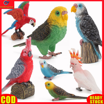 LeadingStar RC Authentic Simulation Bird Action Figures Parrot Macaws Budgerigar Lifelike Animals Model Kids Cognition Toys For Gifts