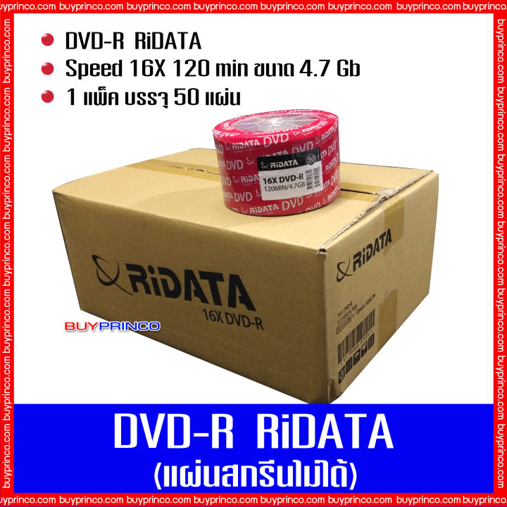 แผ่นดีวีดี-ไรดาต้า-dvd-ridata-แผ่นดีวีดีสกรีนไม่ได้