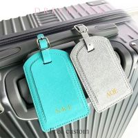 【DT】 hot  Custom Letters Saffiao PU Leather Luggage Tag Wholesale Personalize Initial Travel Accessories Women Men Suitcase Name Card Tag