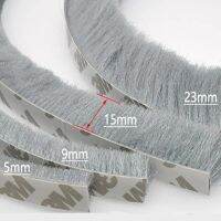 1 meters Self-adhesive Sealing Wind-proof Brush Strip For Home Door Window Sound Insulation Strip Gasket Decorative Door Stops