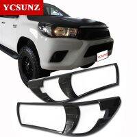 ฝาครอบหลอดไฟหน้า ABS สำหรับ Toyota Hilux Revo 2016 2017 2018ไฟหน้ารถยนต์ฝากระโปรงคู่