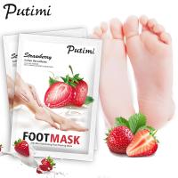 【CW】 PUTIMI Exfoliating Foot Mask Pedicure Socks Scrub for Feet Remove Dead Skin Heels Legs Care