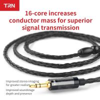 Trn T2 สายเคเบิลอัพเกรด HIFI ชุบเงิน 16 แกน ปลั๊ก 3.5 2.5 มม. MMCX 2Pin สําหรับ trn V80 V30 AS10 C16 C10 V90 V10