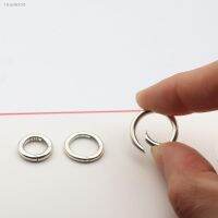 ☑ஐ Solid 925 Sterling Silver Spring Ring Round Snap Clip Hooks DIY Split Rings Small Clamp Clasp for Jewelry Making