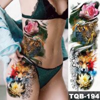 Waterproof Temporary Tattoo Sticker Tiger Fox Alice in Wonderland Flash Tatto Man Color Body Art Large Fake Sleeve Tatoo Woman Stickers