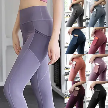 Female sport bottoms quick dry yoga clothes tight mesh side pocket running  fitness pants
