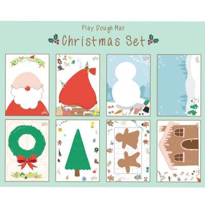 Playdough mat แผ่นกิจกรรมเซตพิเศษ สำหรับเทศกาล CHRISTMAS 🎄🎅🏻