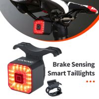 ✤ Bicycle Taillight Intelligent Induction Brake Light LED Highlight Warning Mountain Bike Riding USB Rechargeable IPX4 Waterproof