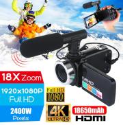 Máy Quay Phim HD 4K Chuyên Nghiệp Máy Quay Video Camera Màn Hình Cảm Ứng