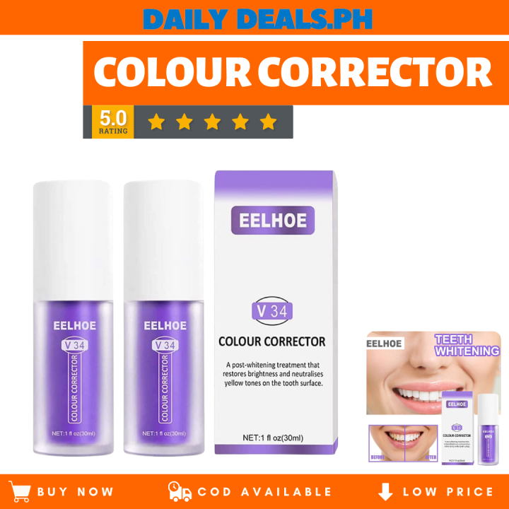 Eelhoe Teeth Whitening Toothpaste Colour Corrector Foam Toothpaste