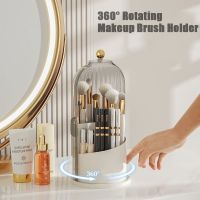 【YD】 360° Rotating Makeup Holder With Lid Luxury Storage Eyebrow storage box Organizer