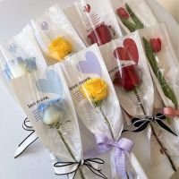 20pcs/Lot Single Rose Flower Packaging Bag Gift Wrapping Paper Wedding Floral Package Supplies Valentines Day Party Decor Gift Wrapping  Bags