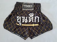 กางเกงมวยไทย Top King Thai boxing shorts - TKTBS-213 - Black/Gold Cage