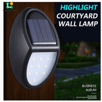 Lanlan Lampu Tenaga Surya Led ความจุแบตเตอรี่ใหญ่กันน้ำติดผนัง,ไฟประดับรั้ว Led ติดผนังสำหรับรั้วบ้านสวนกลางแจ้ง