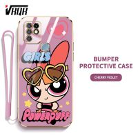 VRQR Powerpuffy เคสโทรศัพท์สำหรับหญิงสาวน่ารักสำหรับ Infinix Hot 10 Play X688B 11 X682 X688C X682B X682C Super Girl นุ่มบางพิเศษเชลล์ (รวมฟรีสายคล้อง)