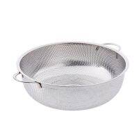 Modern For Spaghetti Rice Orzo Thick Strainer Basket Food Colander Multifunctional Stainless Steel 3 Legs Dense Hole Two Handles Colanders Food Strain