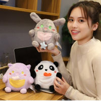 Panda Rabbit Cat Pocket Plush Toy Throw Pillow Cushion Doll Gift Home Decoration