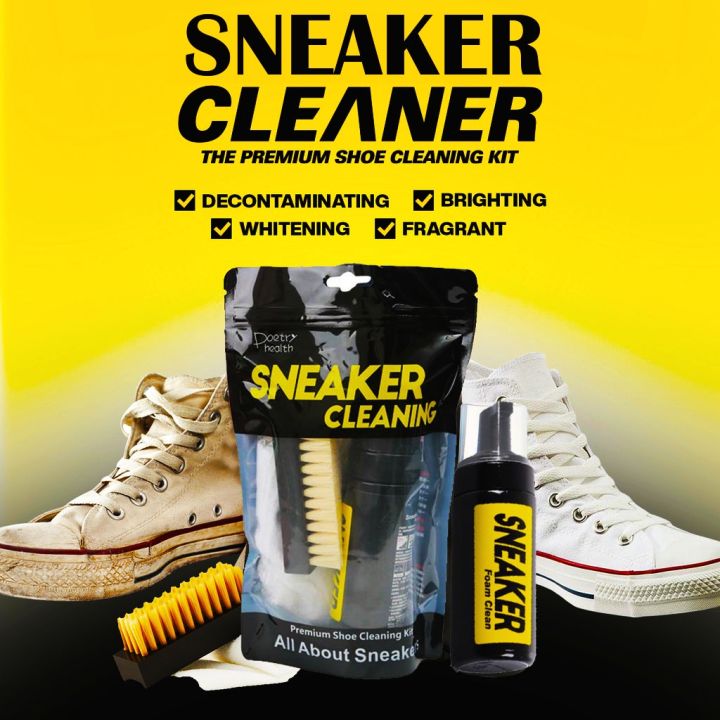 3pcs White Shoe Cleaning Kit, Includes Shoe Cleaner, Shoe Whitener