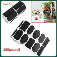 SHUKEYI 250pcs/roll ครัว ขวดแยม กระดานดำ แท็กขวด ปากกามาร์กเกอร์ ป้ายกระดานดำ สติ๊กเกอร์ฉลาก