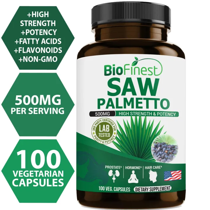 Biofinest Saw Palmetto Extract 500mg (Serenoa repens) - Bladder Prostate Supplement - Pure non GMO Berry Extract Powder - Biofinest Saw Palmetto Extract 500mg (Serenoa repens) - Bladder Prostate Supplement - Pure non GMO Berry Extract Powder -