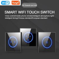 Wifi Tuya Smart Switch 10A EU 1/2/3Gang Light Switch APP Remote Voice Control Smart Lighting Touch Sensor Switch Smart Home Power Points  Switches Sav