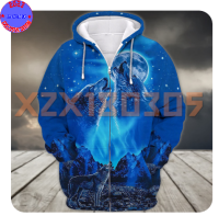 【xzx180305】Personalized Name Bright Wolf Moon 3D Hoodie All Over Print Mother Gift Best Price 15