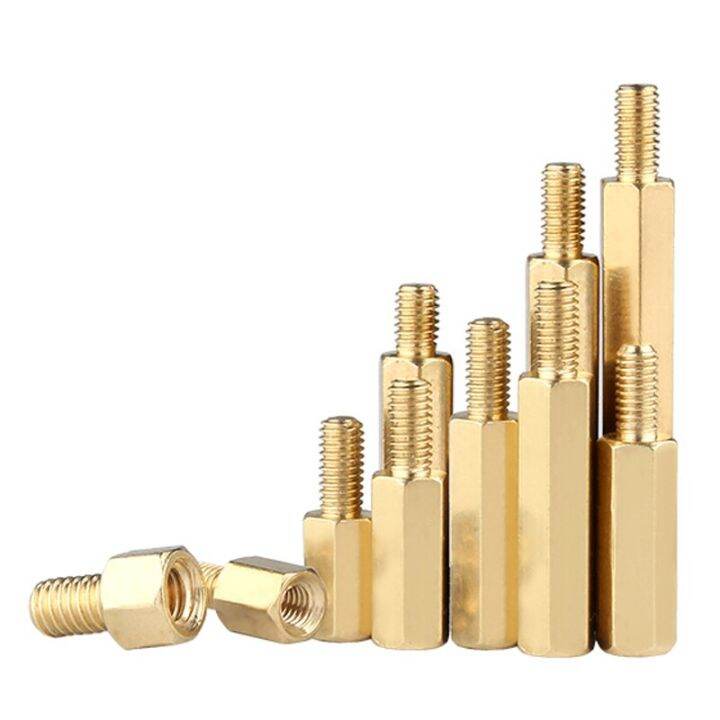 m2-m2-5-m3-m4-m5-2-80mm-hex-brass-male-female-standoff-board-stud-metric-hexagon-threaded-pillar-pcb-motherboard-spacer-bolt-nails-screws-fasteners